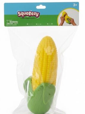 Squeeze Squeezezy Yellow Corn Toy with Green Husk